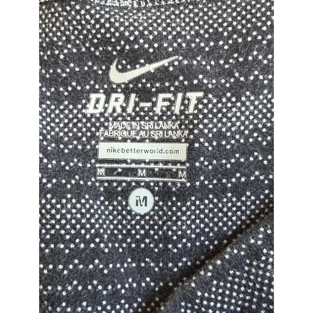 Nike Dri-FIT Legend High Rise Gray Black Space Dye Training Leggings Sz M
